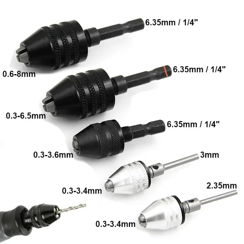 Μίνι Τσακ Δραπανιού Γρήγορης Αλλαγής 0.3-8.0mm