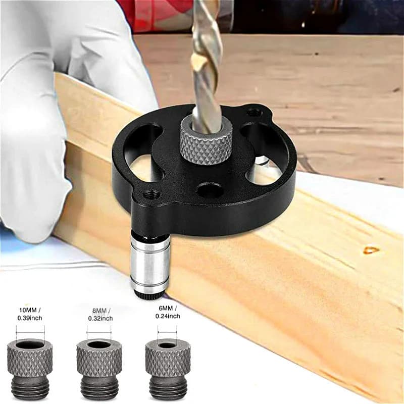 Αναβαθμισμένο Κάθετο Οδηγό Τρύπανης Self-Centering Pocket Hole Jig 3-10mm