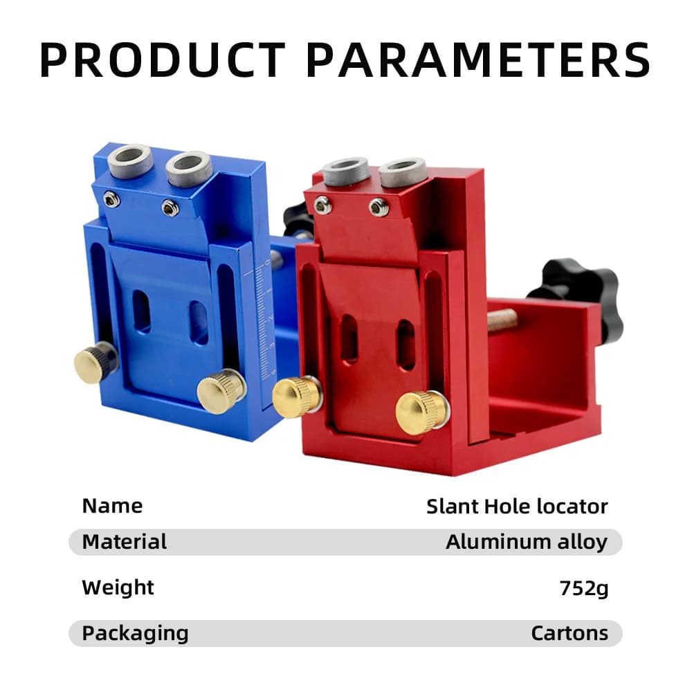 Σετ Jig για Pocket Holes με Οδηγό Τρυπανιού, Μύτη και Βίδες