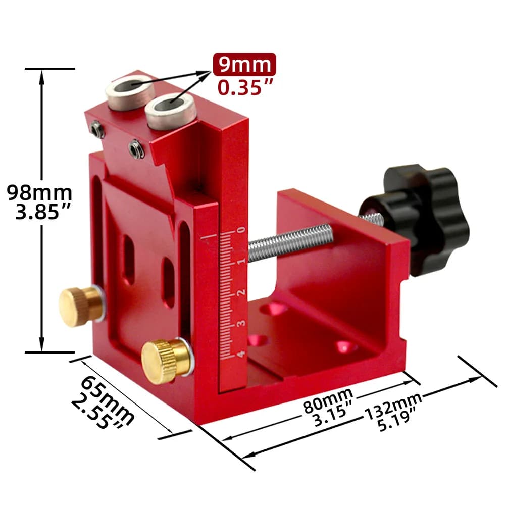 Σετ Jig για Pocket Holes με Οδηγό Τρυπανιού, Μύτη και Βίδες