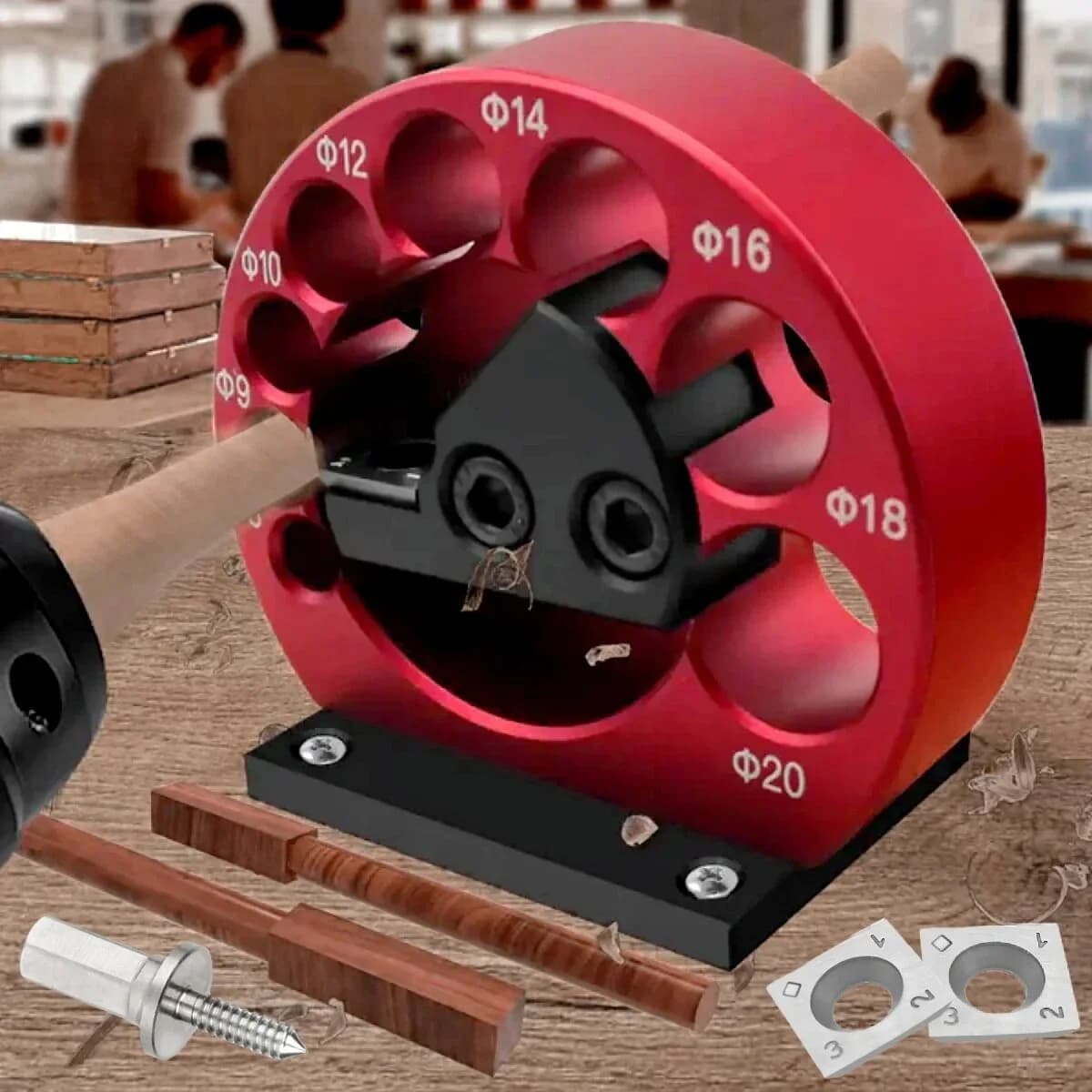 Οδηγός Δημιουργίας Πασσάλων 8 Οπών, 8mm-20mm με Λεπίδες Καρμπιδίου